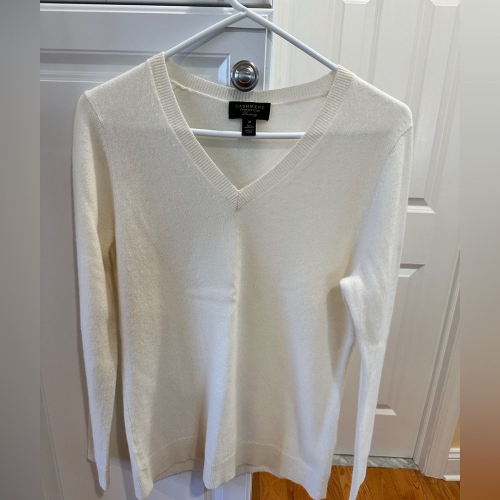 Charter Club Cashmere Cream Sweater